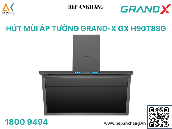 Hút mùi áp tường Grand X GX H90T88G - Made in Malaysia